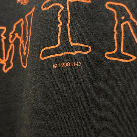 90s　HARLEY-DAVIDSON　S/S Tシャツ　ハーレーT　ファイアー　Size XXL　USA製　©1998　(S5778)