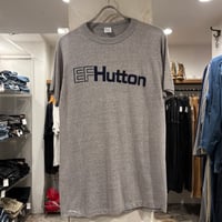 80s　Champion　S/S Tシャツ　Size L　USA製　EF Hutton　トリコタグ　ショートスリーブ　チャンピオン　(S5694)