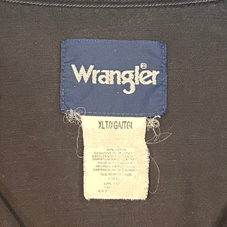 00s　Wrangler　L/S WESTERN SHIRT　ウエスタンシャツ　Size L　ブラック　ラングラー　(S5927)