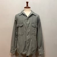 50s　US AIR FORCE　ユーティリティシャツ　セージグリーン　比翼ボタン　SHADE 509　ミリタリーシャツ　雰囲気系　(S6016)