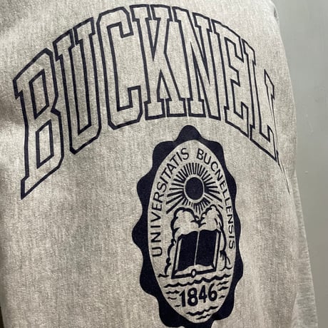 90s　Champion　リバースウィーブ　REVERSE WEAVE　USA製　Size L　BUCKNELL　刺繍タグ　チャンピオン　(S5786)