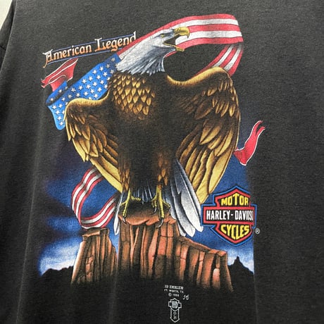 80s　3D EMBLEM　S/S Tシャツ　ハーレーT　USA製　Size XL　HARLEY DAVIDSON　ハーレーダビッドソン　©1988　(S5991)