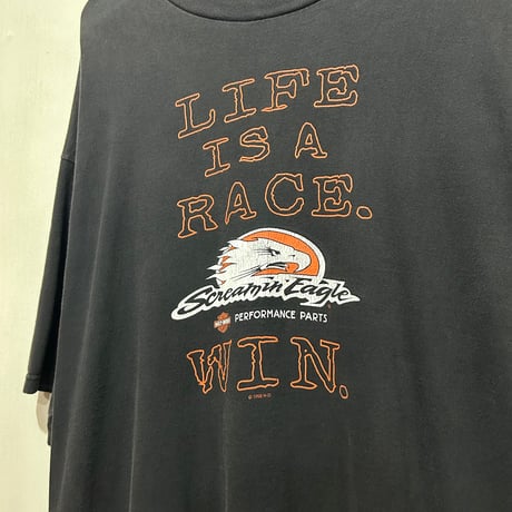 90s　HARLEY-DAVIDSON　S/S Tシャツ　ハーレーT　ファイアー　Size XXL　USA製　©1998　(S5778)