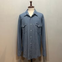 00s　Wrangler　L/S CHAMBRAY WESTERN SHIRT　Size XL　シャンブレーシャツ　ウエスタンシャツ　ワークシャツ　ラングラー　(S5929)