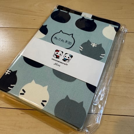 ねこたま🐱🔵 通常御朱印帳（18×12）ブルー和紙　24山　バンド付き