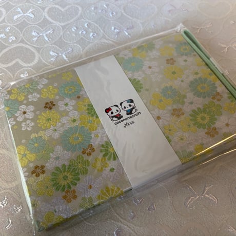 緑小紋麻柄のよこっちょう　24山　バンドつき