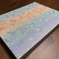 新‼️ネイビー紙　B5見開き御朱印帳　24山　neneバンド付き