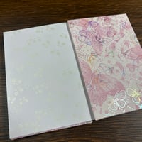 蝶々🦋柄本文 通常御朱印帳【18cm×12cm 】24山 バンド付き