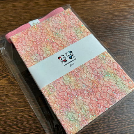 【即日発送】【新商品】キラキラレース＆合皮の通常御朱印帳  24山 バンド付