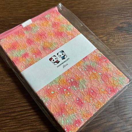 【即日発送】【新商品】キラキラレース＆合皮の通常御朱印帳  24山 バンド付