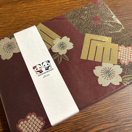 【即日発送】帯生地B5見開き御朱印帳  24山　neneバンド付き