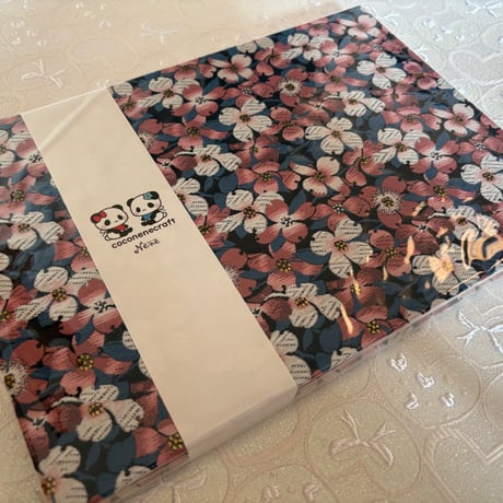 B5見開き御朱印帳　24山　きなり和紙　バンド付き