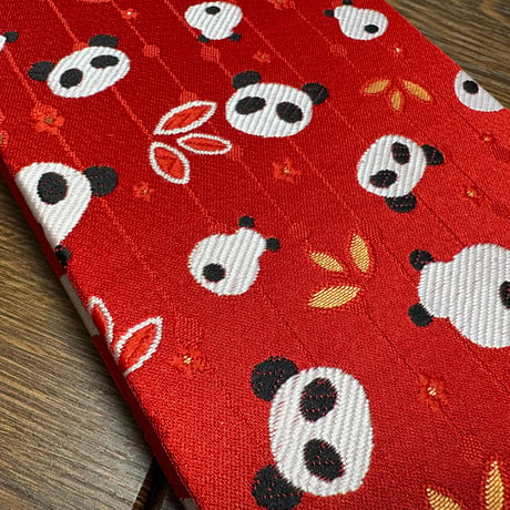 通常御朱印帳【赤パン❤️🐼】24山　バンド付き