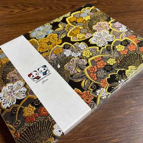 【即日発送】西陣織金襴生地　B5見開き御朱印帳  24 山 バンド付き