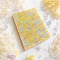 【新商品】キラキラレース＆合皮の通常御朱印帳   イエロー 🌼　24山   バンド付