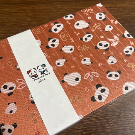 B5見開き御朱印帳　シャンパン🥂🐼　24山　nene バンド付