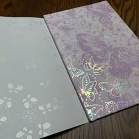 蝶々🦋柄本文 通常御朱印帳【18cm×12cm 】 24山 バンド付き