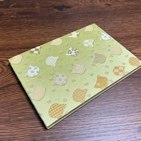 【新商品】リトル御朱印帳 レモンイエロー🍋 ねこちゃんシルエット🐈‍⬛　 24 山   バンド付き