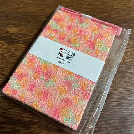 【即日発送】【新商品】キラキラレース＆合皮の通常御朱印帳  24山 バンド付