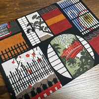 B5見開き御朱印帳  (あか系)24山　neneバンド付き