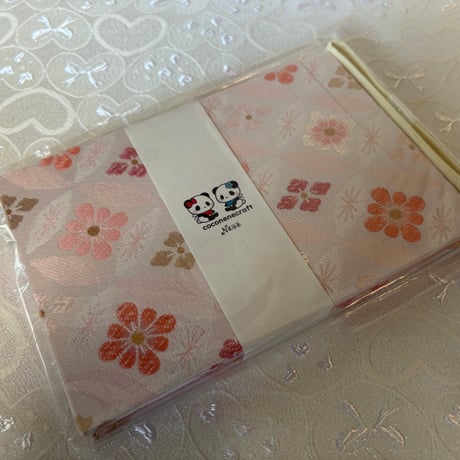 桃色の梅柄よこっちょう　24山　バンドつき