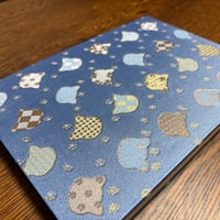 新‼️ネイビー紙　B5見開き御朱印帳　24山　neneバンド付き
