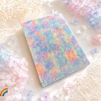 【新商品】キラキラレース＆合皮の通常御朱印帳　レインボー 🌈　24山　バンド付き