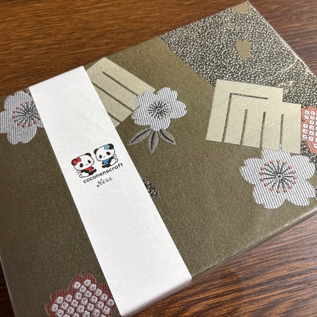 【即日発送】帯生地B5見開き御朱印帳  24山　nene バンド付き