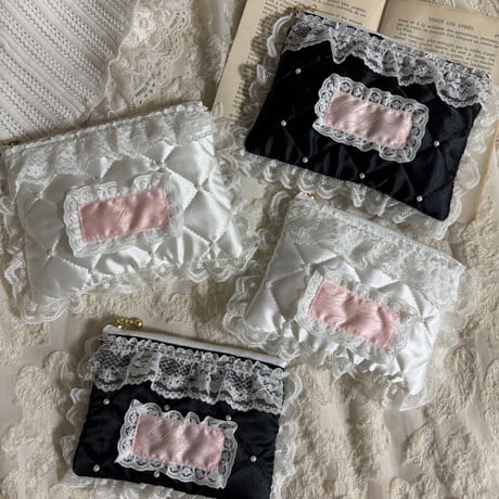 Quilting perl mini pouch