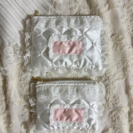 Quilting perl mini pouch