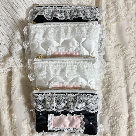 Quilting perl mini pouch