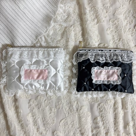 Quilting perl mini pouch