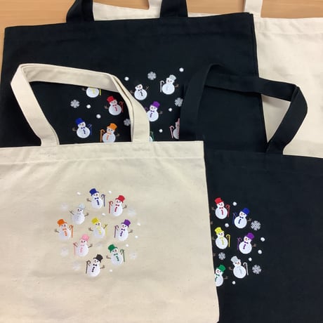 雪だるまくんのトートバッグ 中サイズ