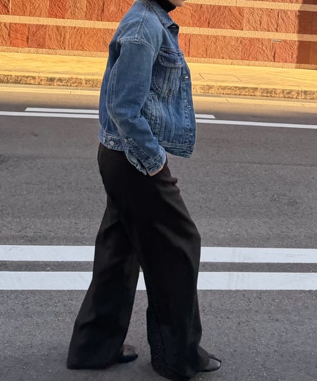 medium wide pants black
