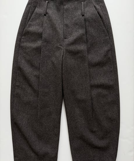 wool tweed wide slacks