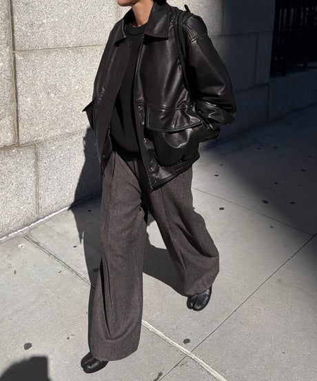 leather blouson