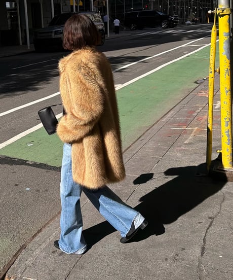 midi faux fur coat