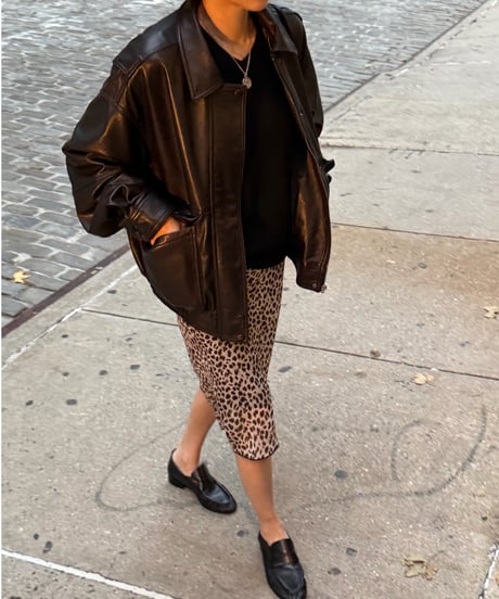 leather blouson