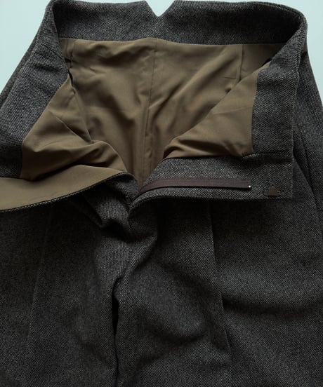 wool tweed wide slacks