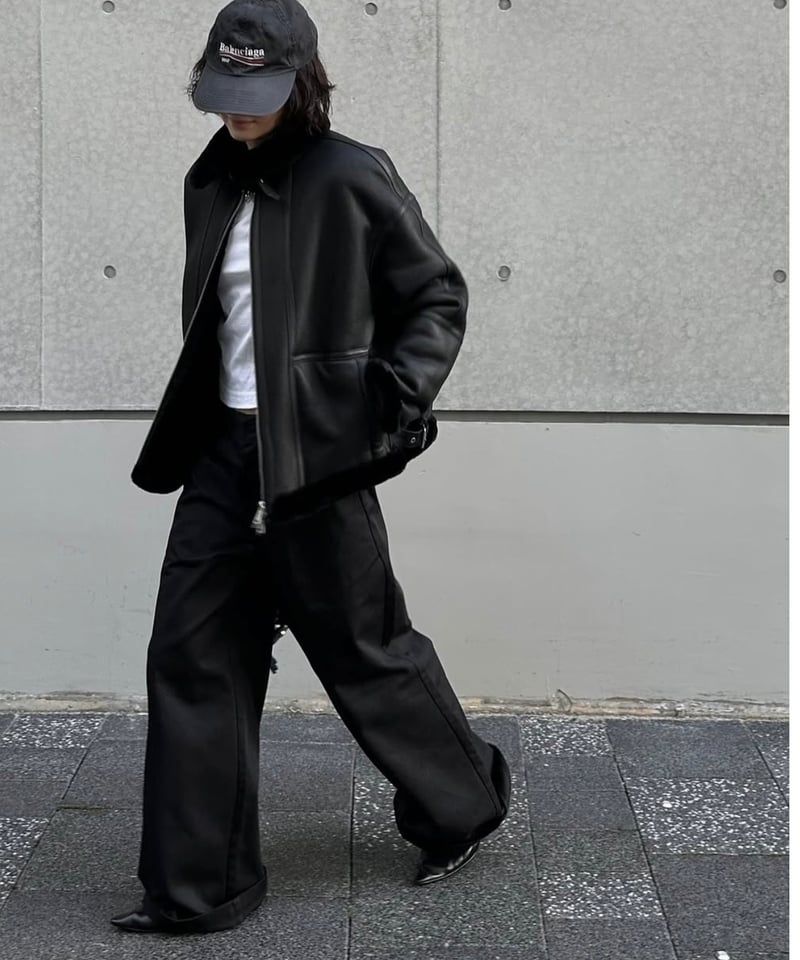 ok.soon×dickies wide chino pants (black) | ok.soon