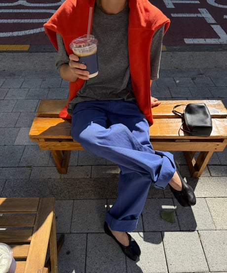 vintage blue cotton pants