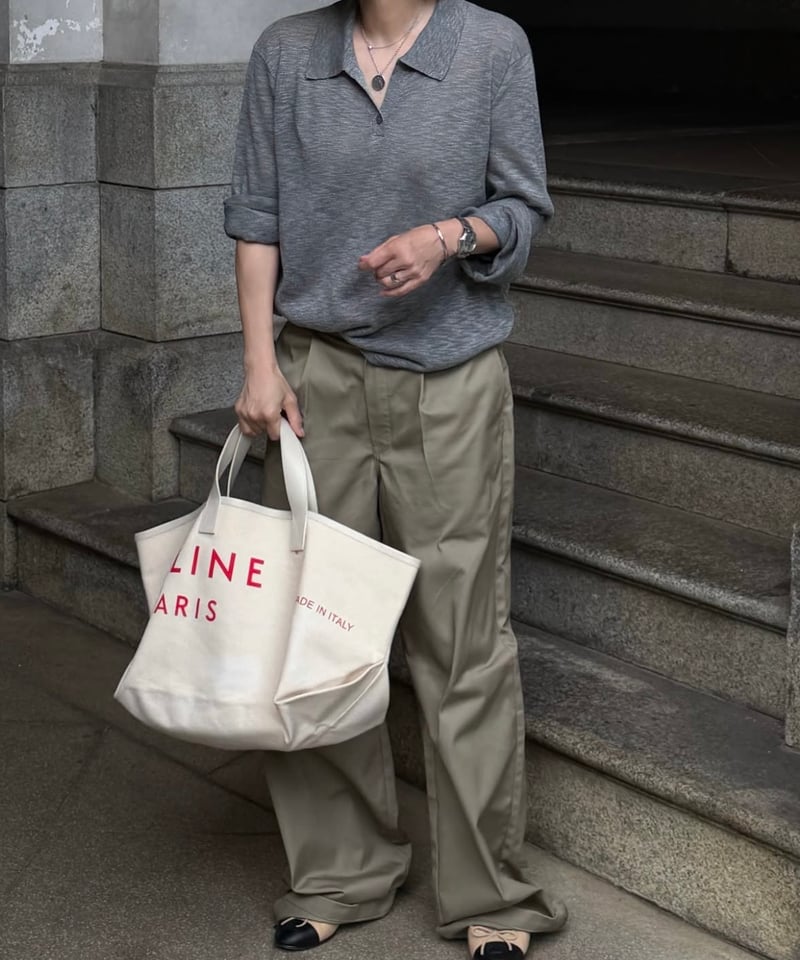 ok.soon×dickies wide chino pants(new beige) | o