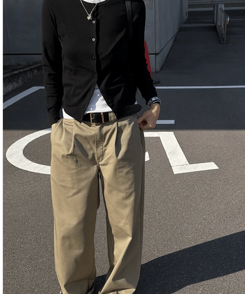 ok.soon×dickies wide chino pants(new beige) | o
