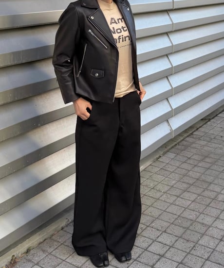 medium wide pants black