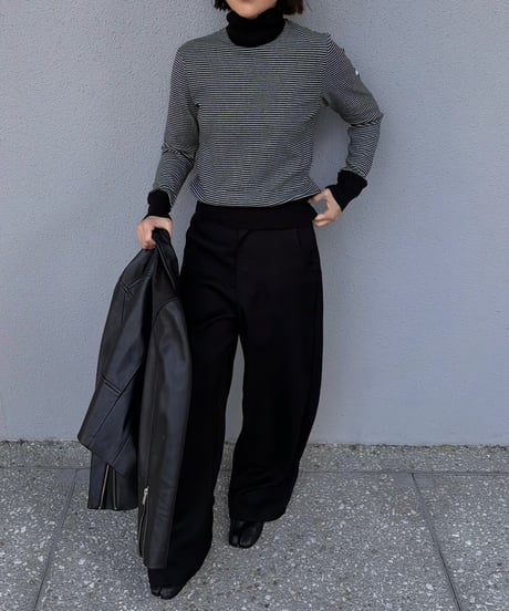 medium wide pants black