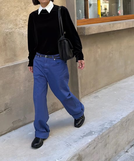 vintage blue cotton pants