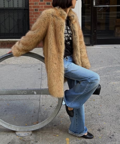 midi faux fur coat