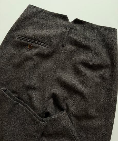 wool tweed wide slacks