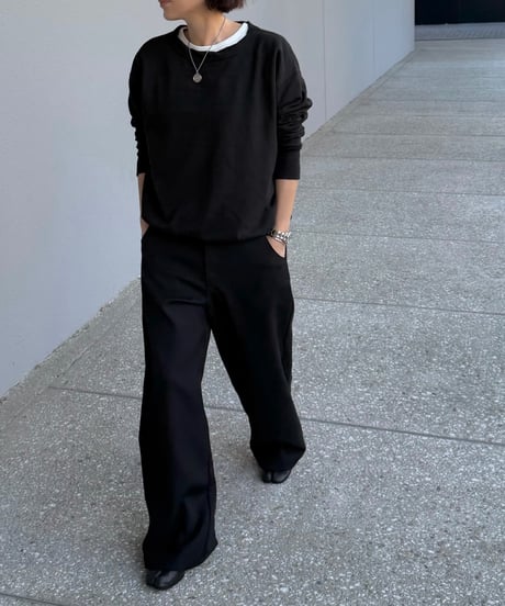medium wide pants black