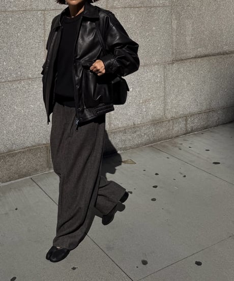 leather blouson